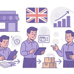 Inventory management automation benefits for UK SMEs, showing reduced errors and efficient stock control.